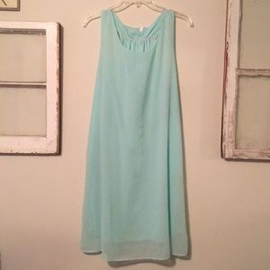 Aqua blue/mint sheer dress